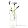 Hot sale small caliber clear glass vases